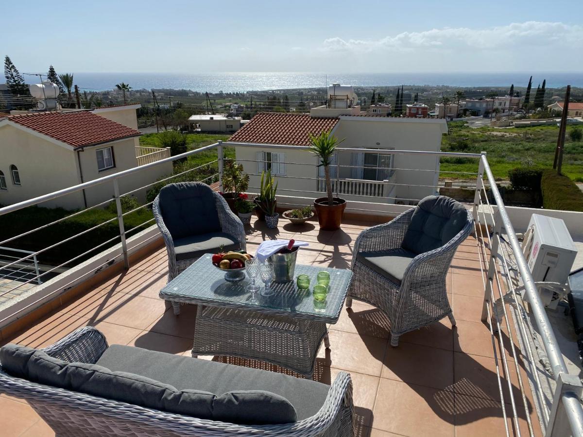 Roof Terrace & Sea View Entire Apartment Peyia Exterior foto
